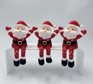 Père Noël articulé imprimé en 3D, figurine décorative <span class=keywords><strong>de</strong></span> Noël blanche - Product Image 3