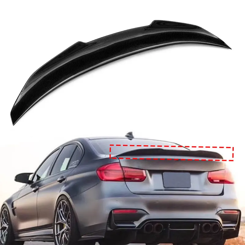 PSM סגנון רכב אחורי אגף ספוילר שפתיים תא מטען אתחול ספוילר כנף עבור BMW 3 סדרת F30 2012-2018 עבור f80 M3 2014-2019