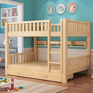Letti a Castello per Camera da Letto con Struttura in Legno Massello Tectonic e Ringhiera Orizzontale per Unità di Dormitorio Funzionale a Due Piani per Scuole - Product Image 2