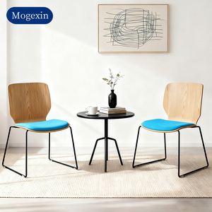 Sillón de tela azul moderno, silla de visitante para salas de reuniones y oficinas, salón, muebles de hospitalidad - Product Image 1