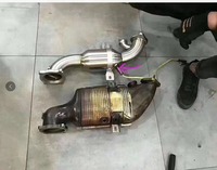 Prix Usine Crazy Sound : Downpipe Catalyseur en SUS304 de 1,5 mm d'épaisseur avec Bouclier Thermique pour Alfa Romeo Giulia Stelvio 2.0T 2017-