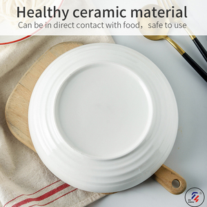 Chaîne de <span class=keywords><strong>pâtes</strong></span> rondes <span class=keywords><strong>en</strong></span> relief, bol à salade, assiette <span class=keywords><strong>en</strong></span> céramique, vaisselle, livraison directe d'usine - Product Image 2