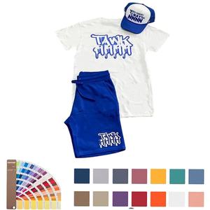 Conjunto Deportivo de Verano de 2 Piezas, Pantalones Cortos y Camiseta para Hombre, Estilo Streetwear, Algodón Lavado con Ácido - Product Image 5