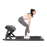 Equipo de Fitness plegable Unisex, máquina de plataforma de banco de empuje de cadera con ajustes laterales para una ejecución de ejercicio efectiva