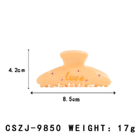 CANYUAN Personnalisé 8.5cm Tempérament Strass Cheveux Griffe UVprint Or lettres d'amour Acétate Griffe Clip Haute Qualité Cheveux Accessoires