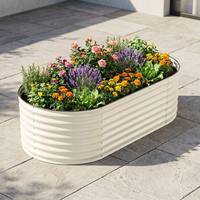 Bac de plantation surélevé en acier galvanisé pour jardin, potager extérieur, fleurs et légumes, résistant à la rouille, vente en gros