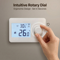 Thermostat intelligent filaire pour la maison, intégration domestique, design moderne, thermostat LCD réglable pour chaudière à gaz, chauffage radiant au sol