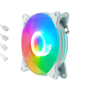 Ventilador de sincronización QiuzAim 12cm ARGB, 3 en 1 <span class=keywords><strong>Super</strong></span> Value Buy 5V Interfaz de 3 pines Control de temperatura PWM para un rendimiento sólido - Product Image 4