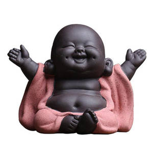 Figuras Chinas Antiguas de Cerámica, Pequeña Estatua de Buda de Cerámica, Figura de Monje, Manualidades Creativas para Bebés, Muñecas, Adornos, Regalo - Product Image 1