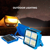 Lu rong séparable 200W crochet de lumière de travail solaire lampe de jardin de Camping d'urgence projecteur solaire Portable avec chargeur Mobile