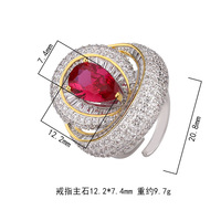 Bague KAMMY de luxe tendance en forme de poire, en ZIRCON plaqué or 18 carats sur base en cuivre, pour femme, cadeau d'anniversaire de mariage, bijou pour tous les jours et les fêtes