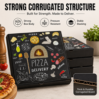 Cajas de Pizza Personalizadas al por Mayor, Económicas, de 9/12/14/16/18 Pulgadas, con Logotipo, Caja de Embalaje de Alimentos de Papel Corrugado con Logotipo