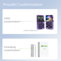 NKIWI MIYOO FLIP V2 Console de jeu portable Écran HD IPS de 3.5 pouces Interrupteur à capteur intégré Wake Fold Flip 64GB Wi-Fi Jeu vidéo