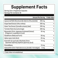 WELLBODY Meilleur Complément Liposomal NAD+ Resvératrol Extrait de Pépins de Raisin Marque Privée Capsules de Suppléments NAD