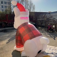 Bouledogue français gonflable personnalisé, modèle réaliste, décorations de Noël gonflables pour l'affichage en animalerie, mascotte de qualité commerciale