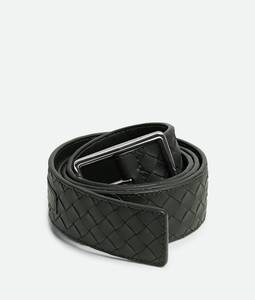 Cinturón de Cuero Genuino Tejido Intreccio para Hombre Bottega BV 2026, Cinturón de Lujo con Hebilla de Pin, Estilo de Diseñador, Veneta - Product Image 3