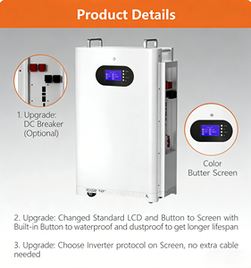 16.4kWh 51.2V <b>Wall</b>-Mounted Home Energy Storage System LiFePO4 Battery 10-20Kw Output Hybrid/Off <b>Grid</b> Solar Compatible BMS 6000 - Product Image 6