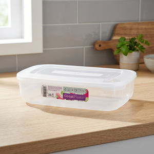Contenitore per Alimenti in Plastica Trasparente Danube con Coperchio Rettangolare 2,95L - Product Image 3