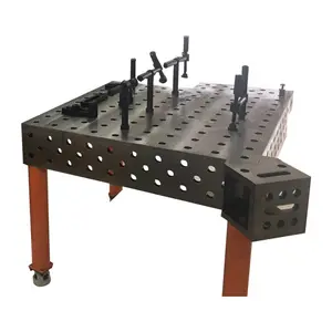 Black oxide finish cast iron Welding table clamps system tooling 3D welding Soldering station table