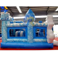 Château gonflable pour enfants en PVC commercial, château gonflable pour adultes, château gonflable Elsa avec toboggan pour le plaisir des enfants dans la cour
