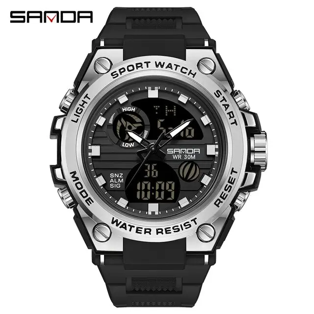 SANDA 739 2023 Sports Men's Watches Top Brand Luxury Quartz Watch Men Waterproof S Shock Male Clock digital masculino watches