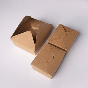 Kotak Kemasan Makanan Cepat Saji dari Kertas Kraft Ukuran dan Bentuk Kustom Persegi 6.85x5.1x3 inci 1600ml 337g Biodegradable Sekali Pakai Mewah untuk Berkemah - Product Image 4