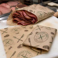 Papier kraft pour barbecue, feuilles pré-découpées, impression personnalisée, fourniture en gros, fabricant et fournisseur de matériel de service pour barbecue