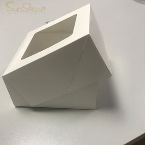 Wholesale <b>Cheap</b> Clear Window Paper Cupcake <b>Boxes</b> Custom High Quality Cake Box - Product Image 6