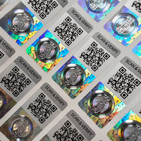 Autocollants de sécurité holographiques personnalisés avec logo privé, imperméables, adhésifs, publicitaires, avec code QR