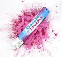 Canon à confettis pour fête de révélation de sexe, bleu et rose, canon à confettis pour révélation de sexe, poudre de confettis, fête prénatale