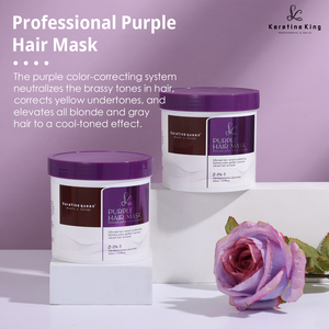 <span class=keywords><strong>Maschera</strong></span> per <span class=keywords><strong>Capelli</strong></span> Viola 500ml, Migliora i <span class=keywords><strong>Capelli</strong></span> Biondi, Rivitalizza i <span class=keywords><strong>Capelli</strong></span> <span class=keywords><strong>Decolorati</strong></span> e con Mèches, Anti-Giallo a Lunga Durata, Qualità Professionale OEM - Product Image 1
