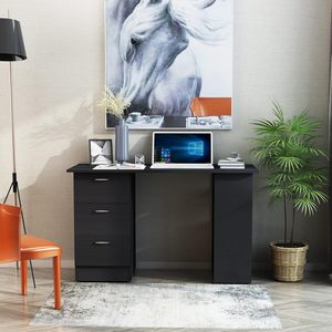 <span class=keywords><strong>Bureau</strong></span> PC Ergonomique Ajustable en <span class=keywords><strong>Bois</strong></span> Durable avec 3 Étagères <span class=keywords><strong>et</strong></span> 3 Tiroirs Réversibles – <span class=keywords><strong>Bureau</strong></span> de Gaming Professionnel pour PC - Product Image 2