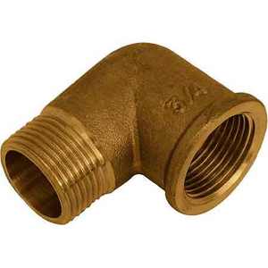 Produit d'outil de tournage coudé mâle/femelle en laiton jaune 3/8x3/8 - Product Image 1