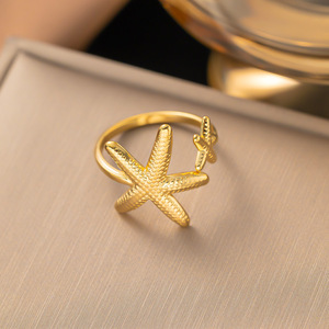 Anillo Apilable Abierto de Acero Inoxidable con Baño de Oro PVD de 18k, Diseño de Corazón y Serpiente, Cadena Geométrica de Bolas para Mujer, Moda Vintage 2026 - Product Image 3