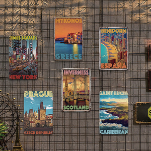 Targa in Metallo a Tema Viaggi Mondiali per Decorazione Casa e Ufficio Regalo per Amanti dei Viaggi Insegna Wanderlust - Product Image 4