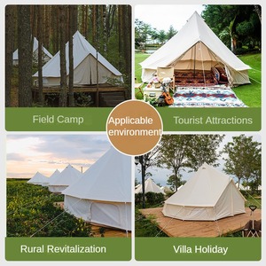 เต็นท์แคมป์ปิ้งสุดหรูขนาดใหญ่ 4 ฤดู 3ม. 4ม. 7ม. กันน้ำ สำหรับโรงแรมและแคมป์ปิ้ง พร้อมพรมปูพื้น รูปทรงพีระมิด/ดาว ลดราคาพิเศษ - Product Image 6