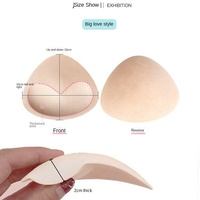Accessoires intimes pour sous-vêtements, coussinets de soutien-gorge triangulaires rembourrés en spandex/coton sans couture pour robes de mariée et bikinis