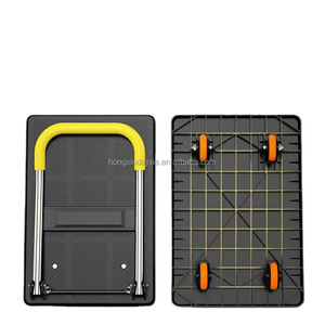 <span class=keywords><strong>Chariot</strong></span> à main pliable portable <span class=keywords><strong>Chariot</strong></span> de <span class=keywords><strong>remorque</strong></span> express à plat à quatre roues avec plate-forme OEM personnalisable pour le déménagement domestique - Product Image 4