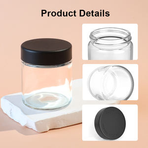 Bouteille en verre UV noire de forme ronde résistante aux enfants avec couvercle en plastique à sécurité enfant - Product Image 4