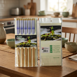 Bamboo Chopsticks 24*0.6 Printed Modern Design Reusable Eco-Friendly 5 Pairs Mixed Colors No Thread 12 Pack - Product Image 4