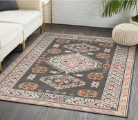 Grand tapis persan moderne pour salon et chambre, fabriqué à la machine, antidérapant, adapté aux animaux domestiques, 100% polyester, épais, résistant aux taches