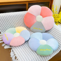 Coussin lombaire en peluche motif fleur mignon de dessin animé, coussin de siège pour la maison, le bureau ou la voiture, coussin en peluche coloré en gros