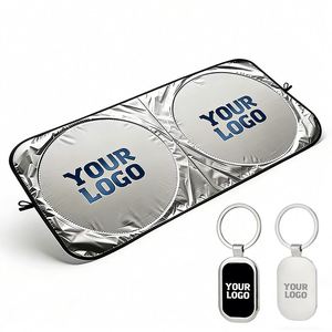 Wholesale Uv Protection Foldable Front Windscreen Sun <b>Shade</b> Custom Logo Promo Business Gift <b>Window</b> Windshield Car Sunshade Cover - Product Image 1