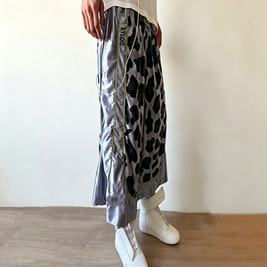 Custom Streetwear Polyester Wide Leg Sports Long <b>3</b>/<b>4</b> <b>Shorts</b> Manufacturer Jogging Side Stripe Shiny Satin Baggy Basketball <b>Shorts</b> - Product Image 1