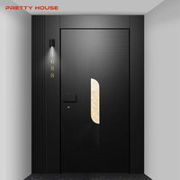 Puerta de Entrada Doble Moderna de Aluminio para Exteriores con Aislamiento Térmico e Impermeable para Viviendas y Uso Comercial