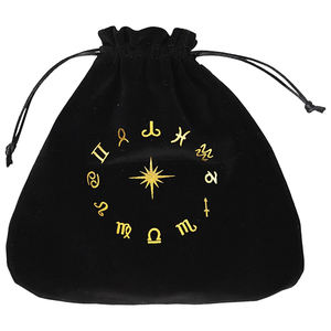 Sacs de tarot en flanelle à cordon avec symboles de disque de constellation-Sacs de divination en velours pour cartes <span class=keywords><strong>Oracle</strong></span>, dés, cristaux, <span class=keywords><strong>runes</strong></span> - Product Image 4