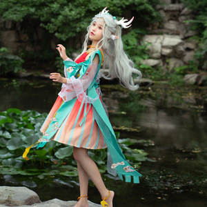 Yao Cosplay Costume Women Ancient Style Deer Antler Outfit Glory Game Costume SMLXLXXLXXXL Polyester Fiber - Product Image 2