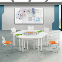 Tables de collaboration pour étudiants à la mode Chaises Bureau commercial Utilisation scolaire Options de combinaison multiples Apprentissage interactif