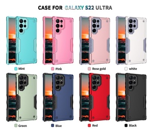 เคสหลังเกราะ TPU แบบไฮบริด,เคสโทรศัพท์สำหรับ <span class=keywords><strong>Samsung</strong></span> <span class=keywords><strong>Galaxy</strong></span> S22 Ultra S21 S20 A73 Plus FE A53 M52 A72 A52 5G 2 In 1 - Product Image 2
