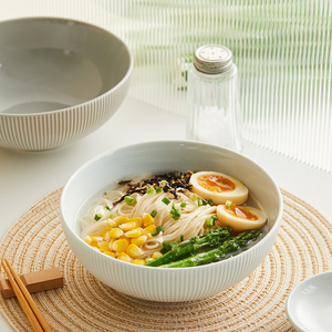 ชามเซรามิกพอร์ซเลนขนาด 8 นิ้ว เป็นมิตรกับสิ่งแวดล้อม สำหรับซุปและก๋วยเตี๋ยว ขนาดใหญ่  พร้อมลายนูนแบบส่วนตัว สำหรับโรงแรมที่มีความจุสูง - Product Image 6